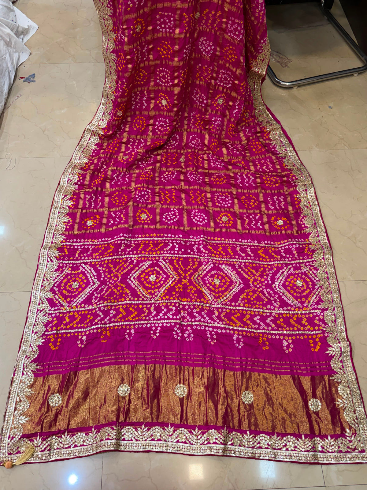 Gariya | Bandhej With Gota Patti Saree