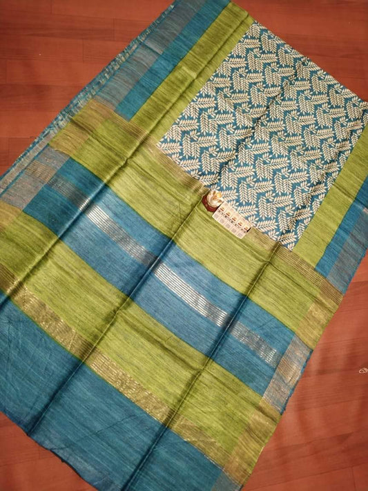 Sansa | screen printed ghicha tussar