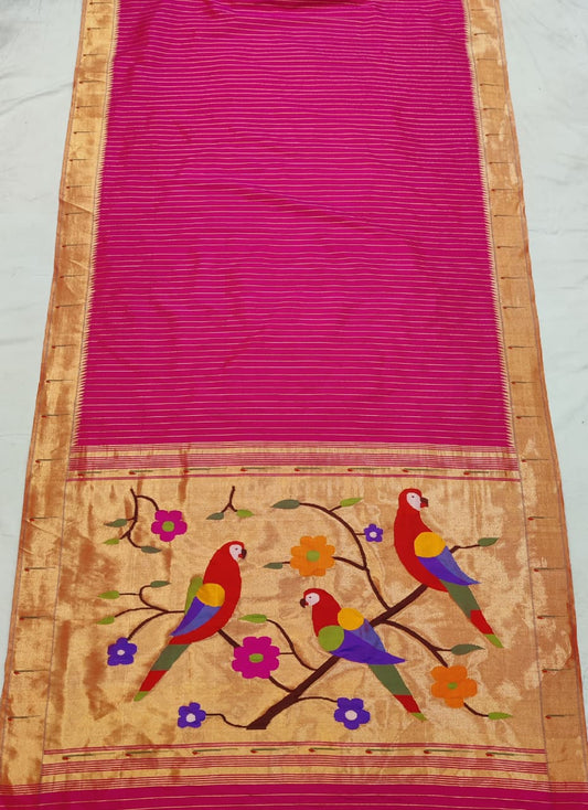 Panha | Handloom Muniya Paithani