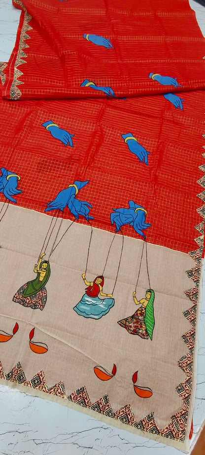 Ashima | Applique on Dhonekhali tant