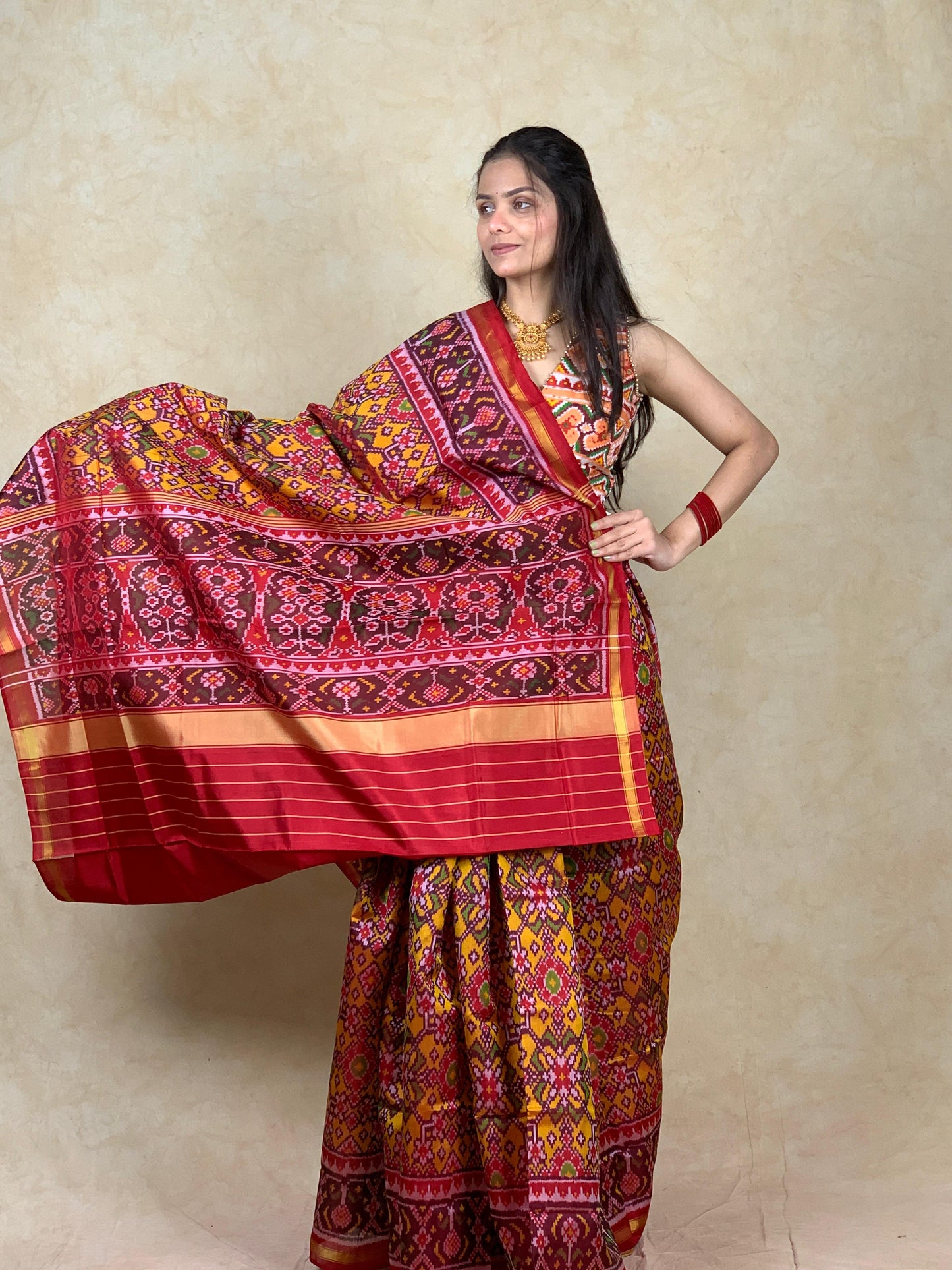 Alizeh | Single Ikat Patola saree