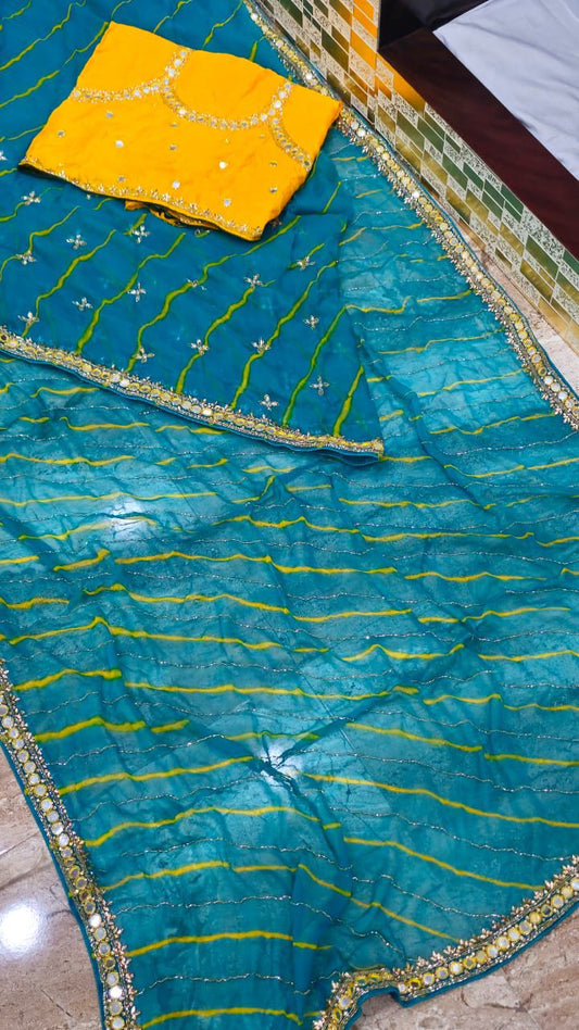 Laksh | zardosi on lehariya