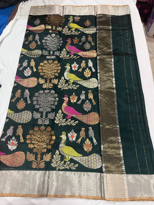 Chabni | Meenakari chanderi saree