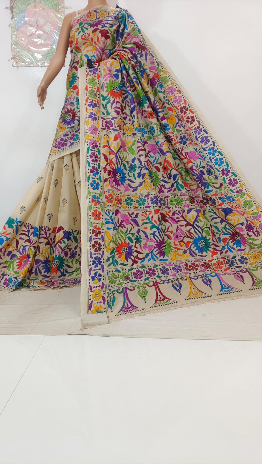 Kintu | Pure Tussar Silk Kantha Sarees