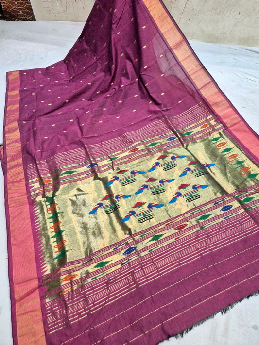 Otis | Cotton Handloom Paithani Saree