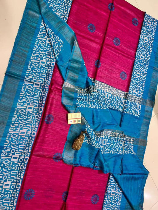 Sania | screen printed ghicha tussar