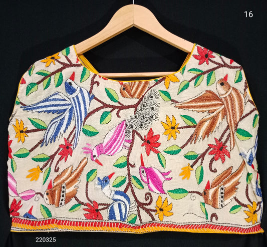 Kashi | Kantha on Tussar blouse