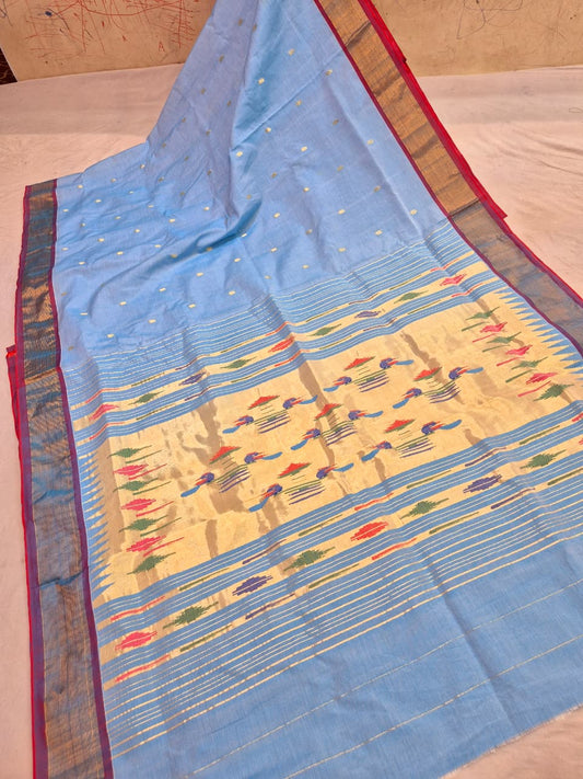 Oina | Cotton Handloom Paithani Saree