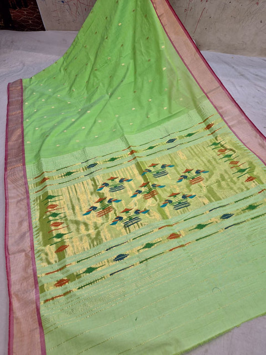 Omisa | Cotton Handloom Paithani Saree