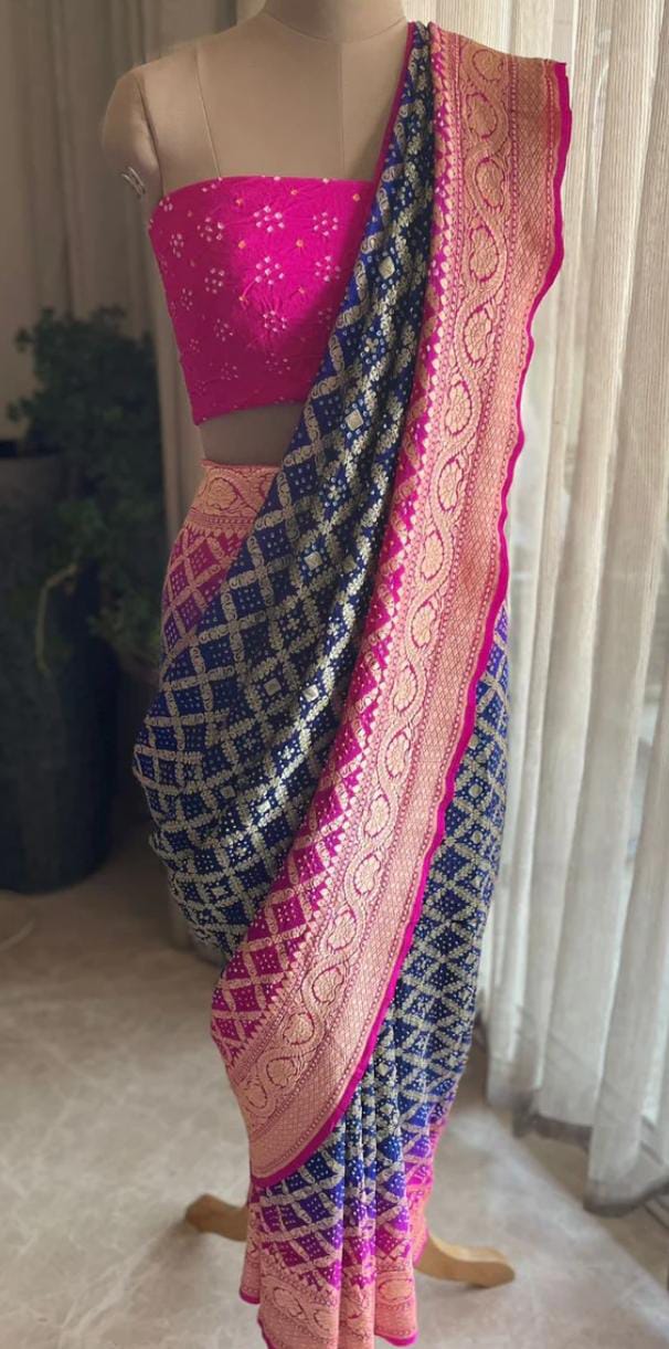 Binita | Nimzari Bandhej Saree