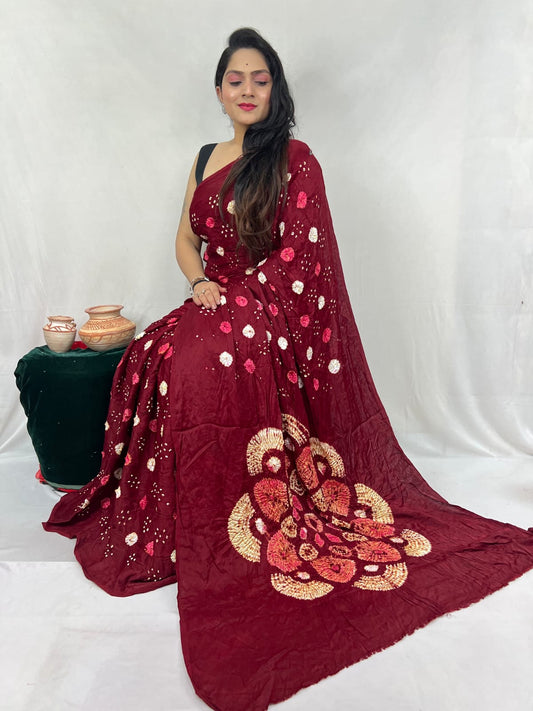 Shinta | Shibori on modal saree