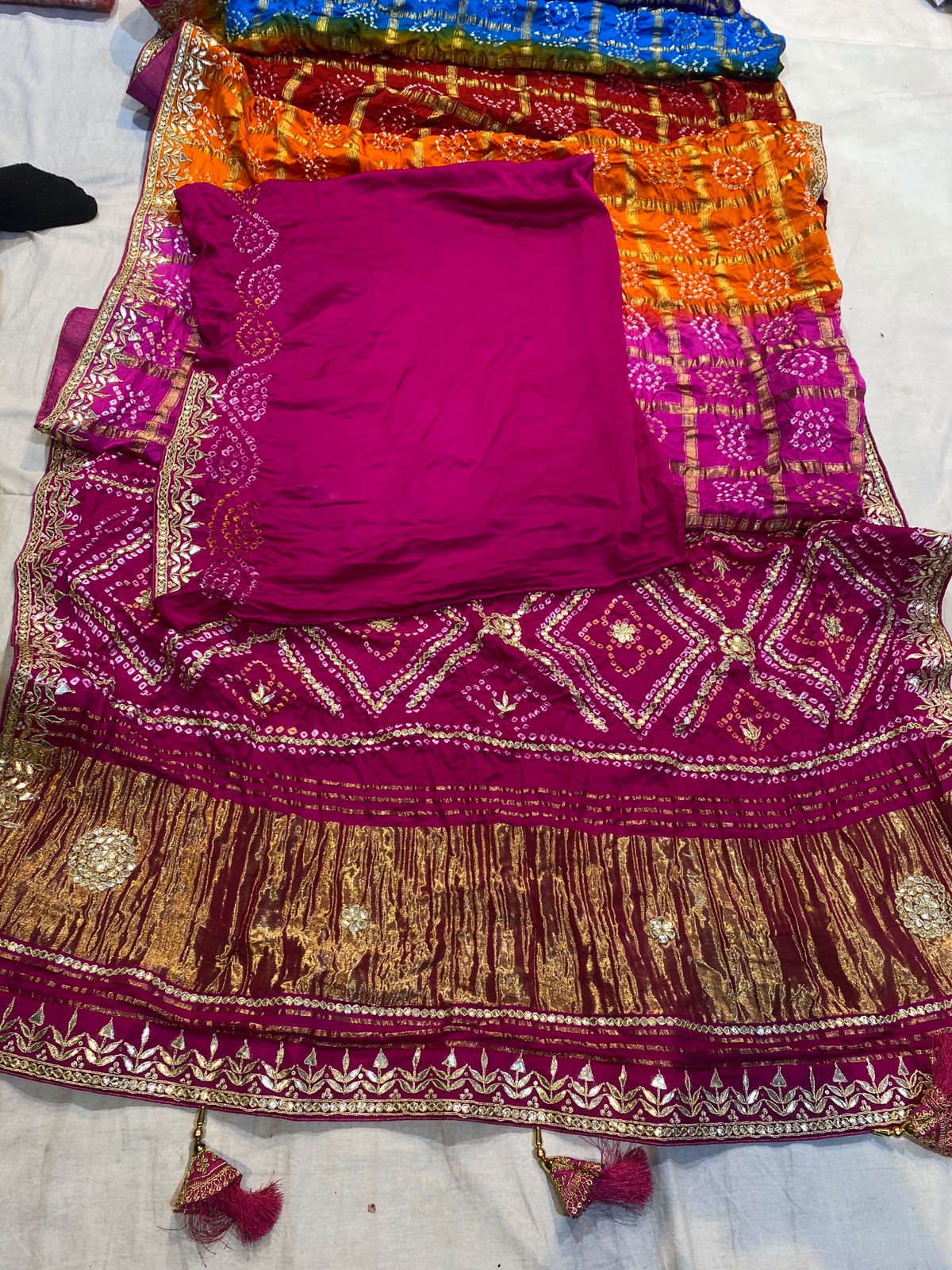Navranga| gota patti on navranga bandhej saree