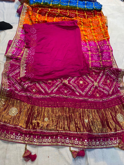 Navranga| gota patti on navranga bandhej saree