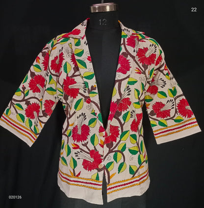 Kash | Kantha on Tussar jacket