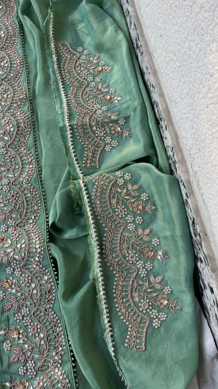 Haara | gota patti & zardozi on cosmos silk