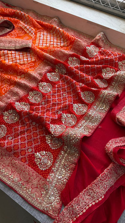 Chanti | gota patti and zardosi on khaddi georgette