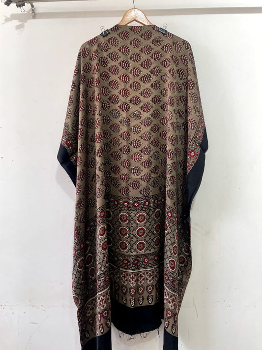 Anjish | Ajrakh on Modal Kaftan