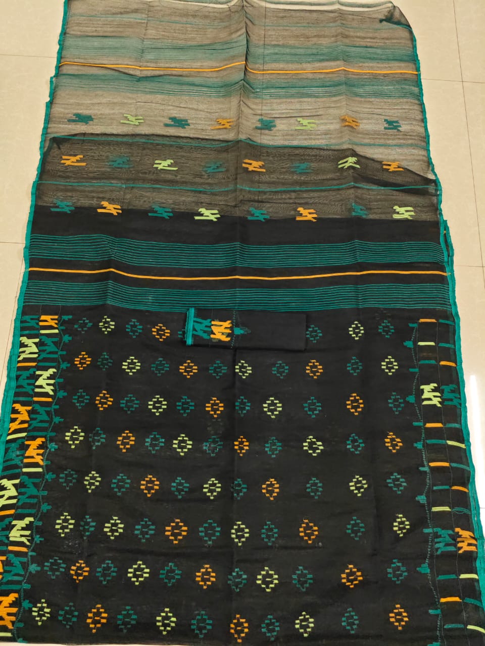 Janki | half silk Jamdani