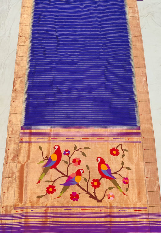 Pardarshi | Handloom Muniya Paithani