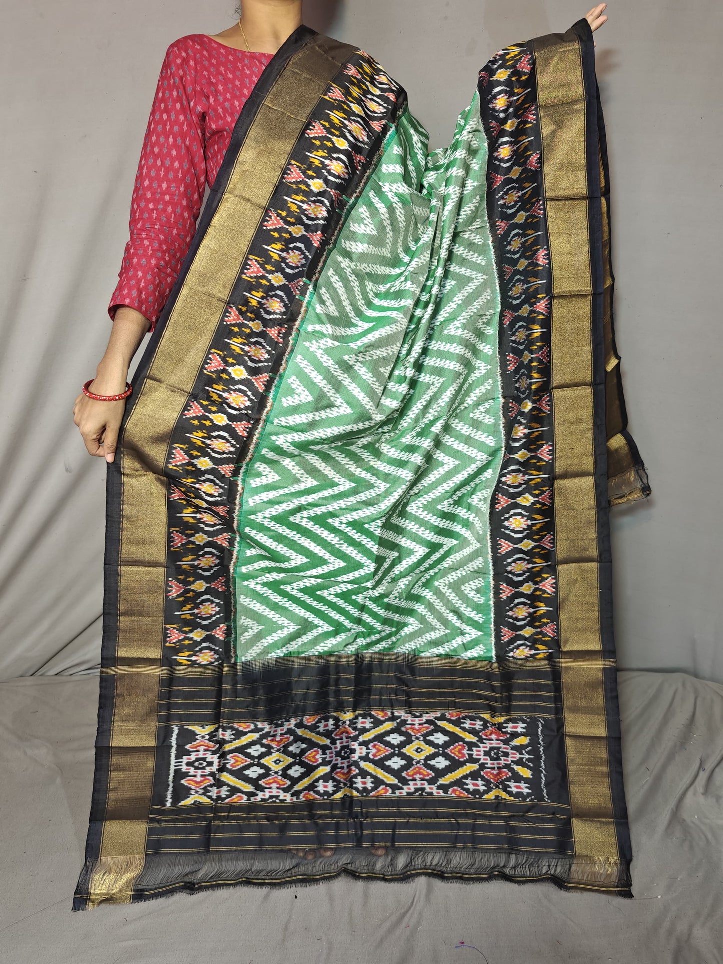 Ish | Ikat pure silk dupatta