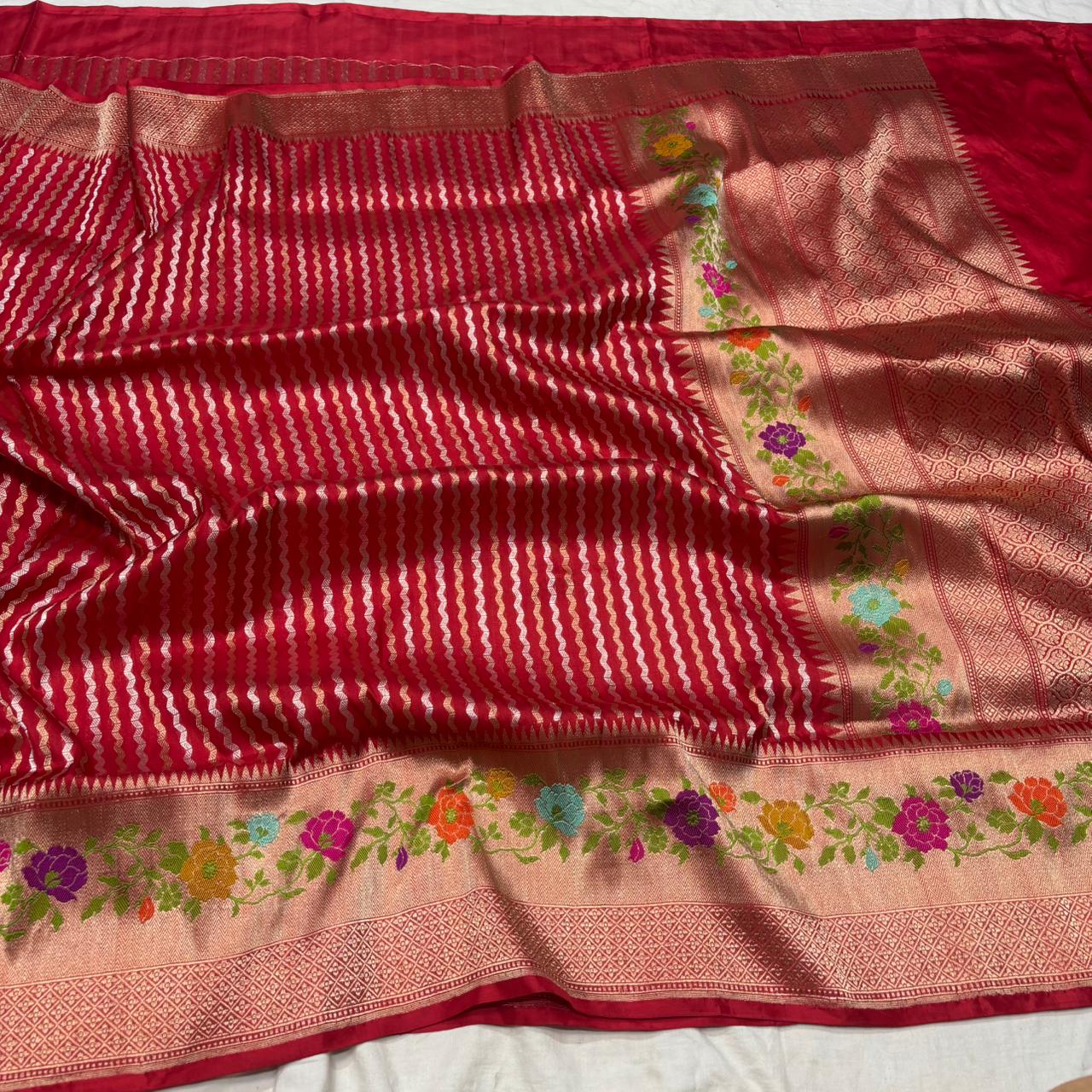 Bichi | Bridal Katan Banarasi Saree