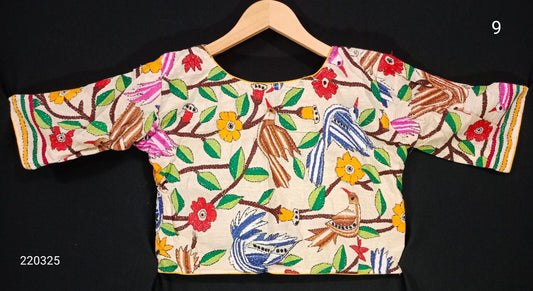 Kashta | Kantha on Tussar blouse