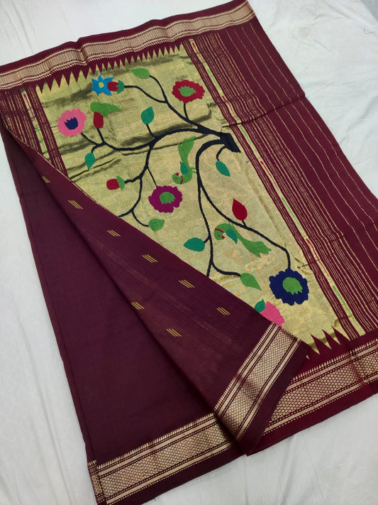 Oshith | Cotton Handloom Paithani Saree