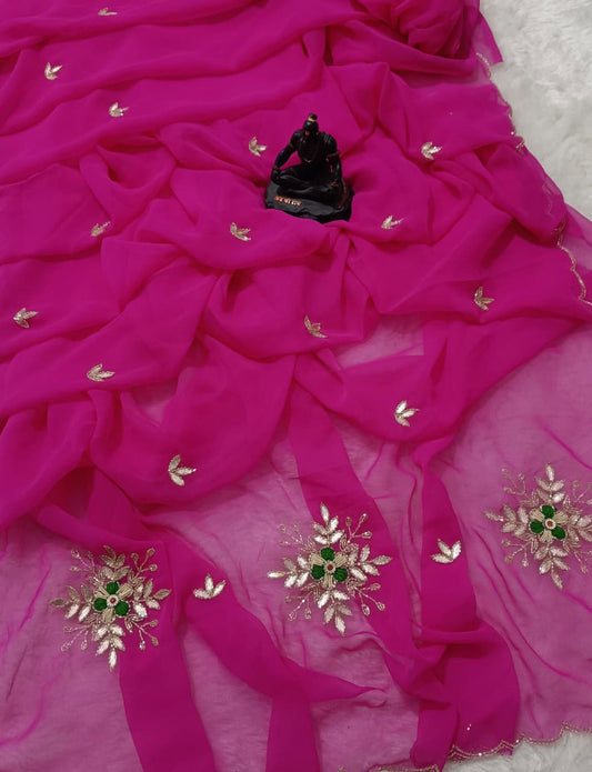 Ganesh | Gota patti on georgette