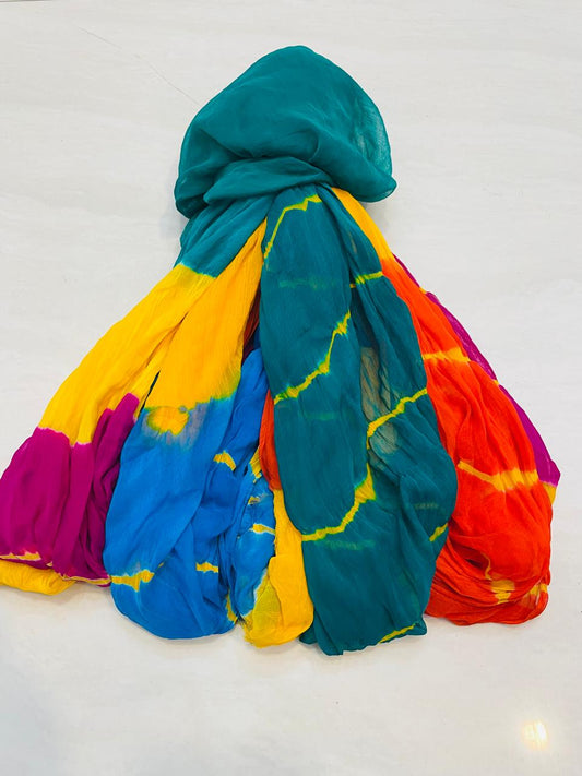 Rangeet | Chiffon lehariya saree