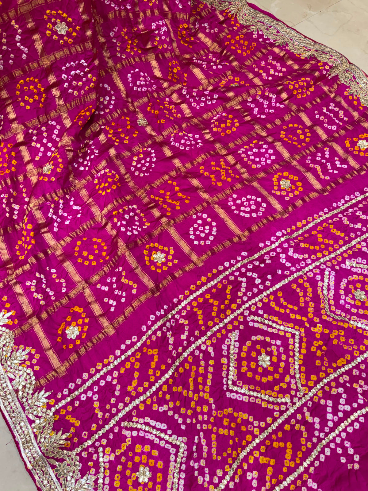 Gariya | Bandhej With Gota Patti Saree