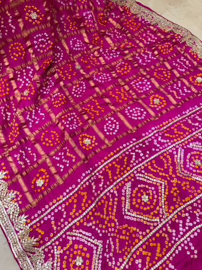 Gariya | Bandhej With Gota Patti Saree