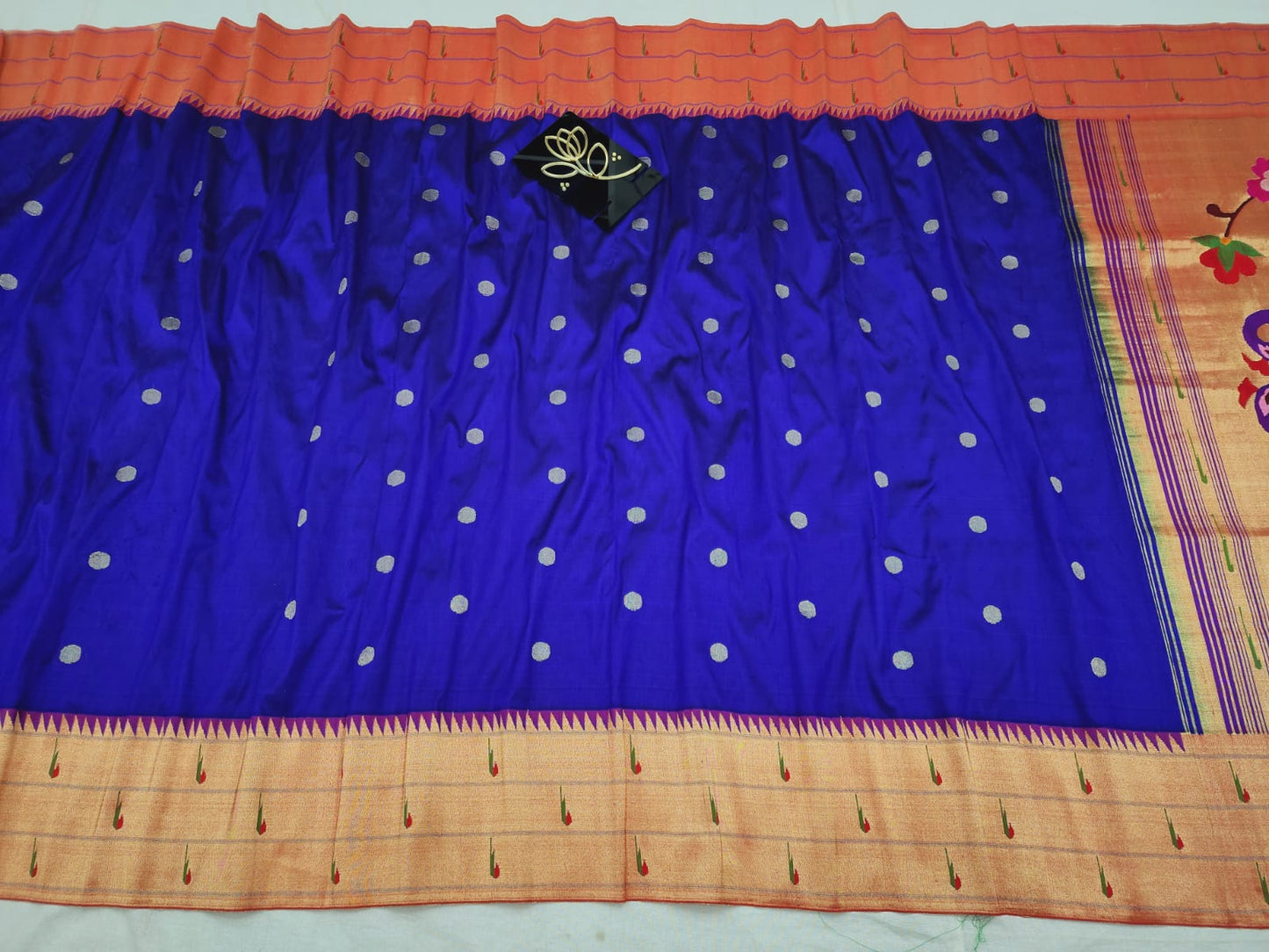 Triple muniya Pure silk paithani