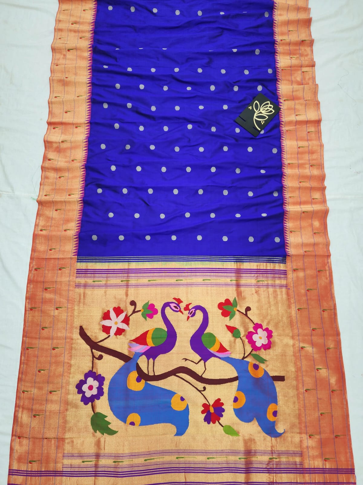 Triple muniya Pure silk paithani