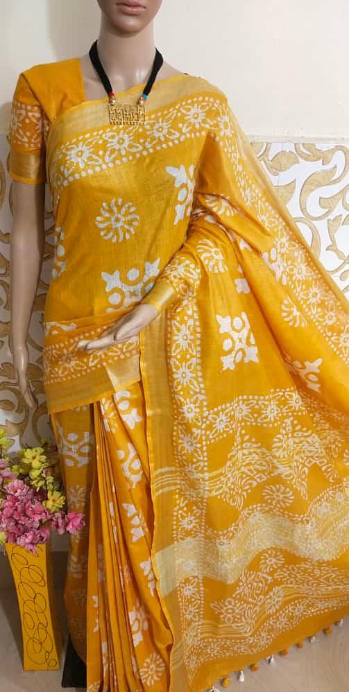Batik print sarees