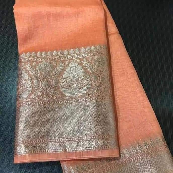 Silk linen banarasee saree