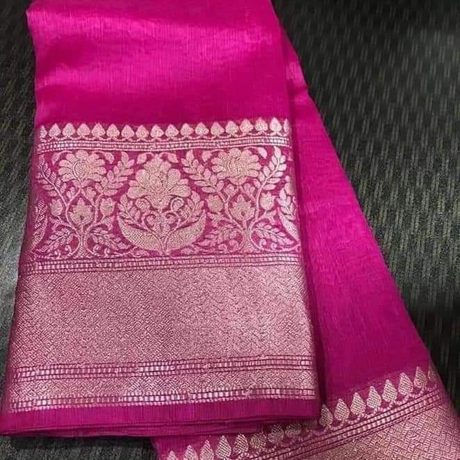 Silk linen banarasee saree