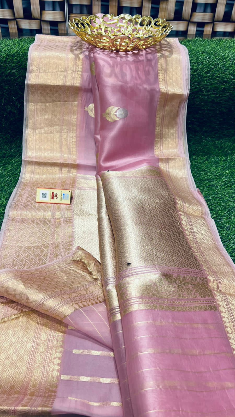 Angelica | Pure benarasee kora silk saree