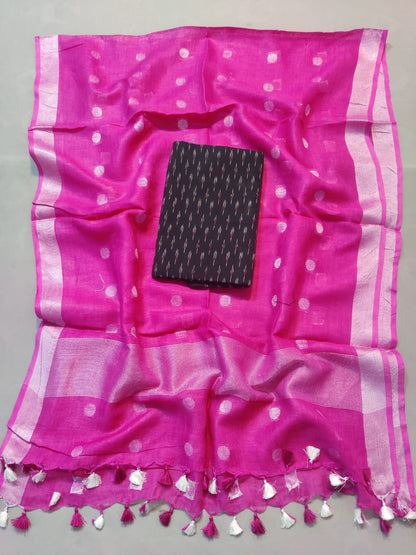 Ikkat fabric with dupatta