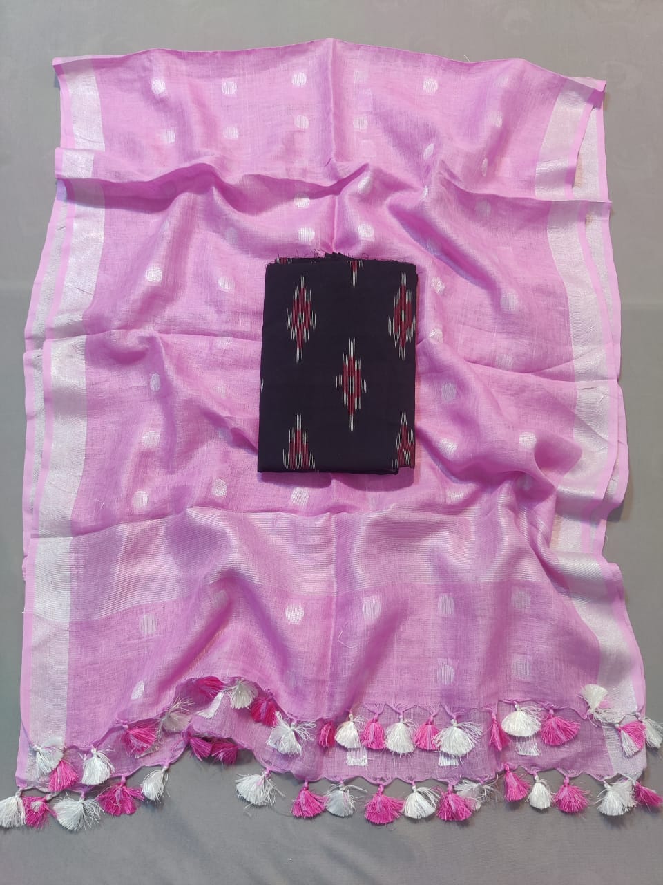 Ikkat fabric with dupatta