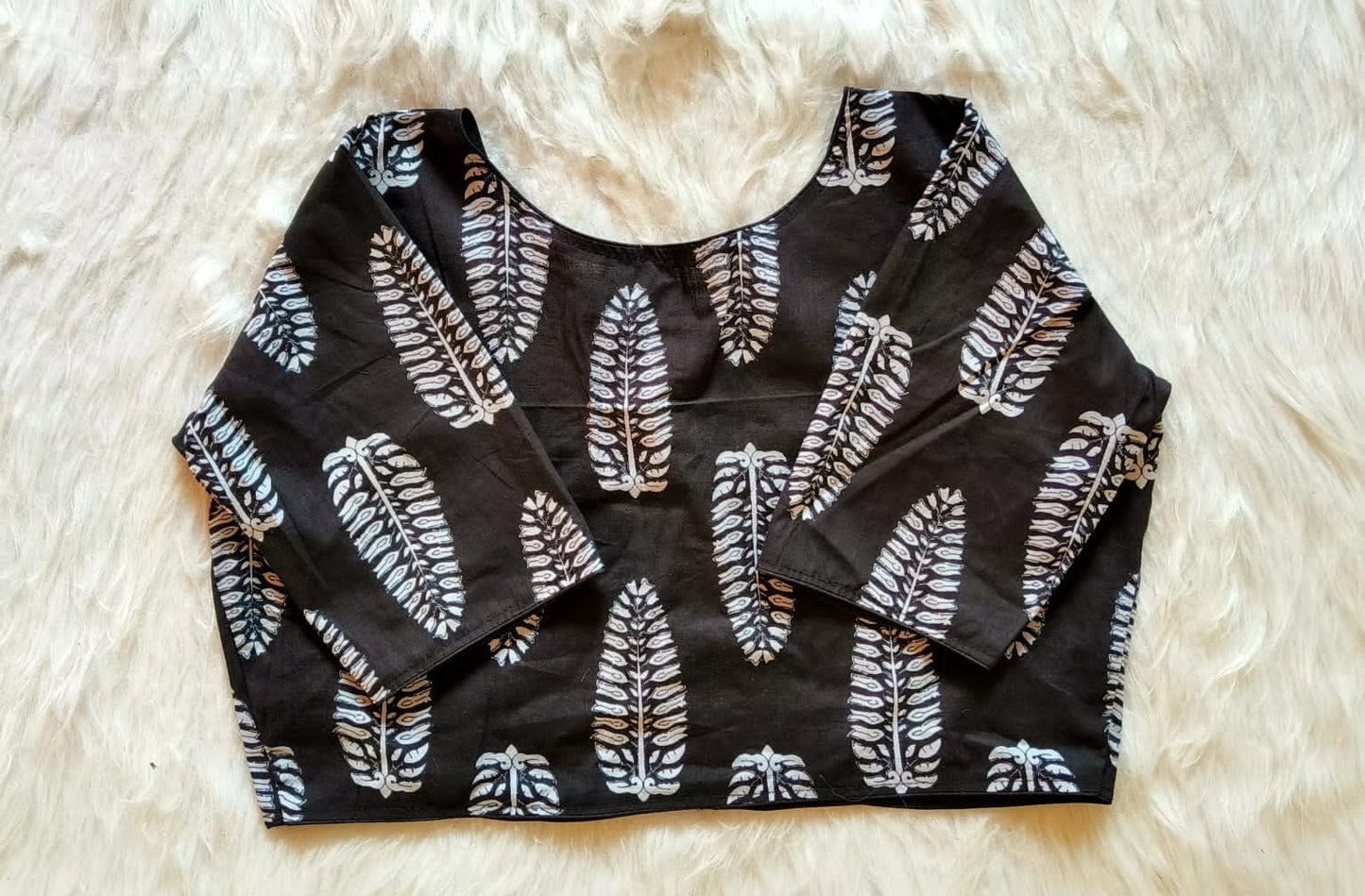 Ajrakh boatneck blouses