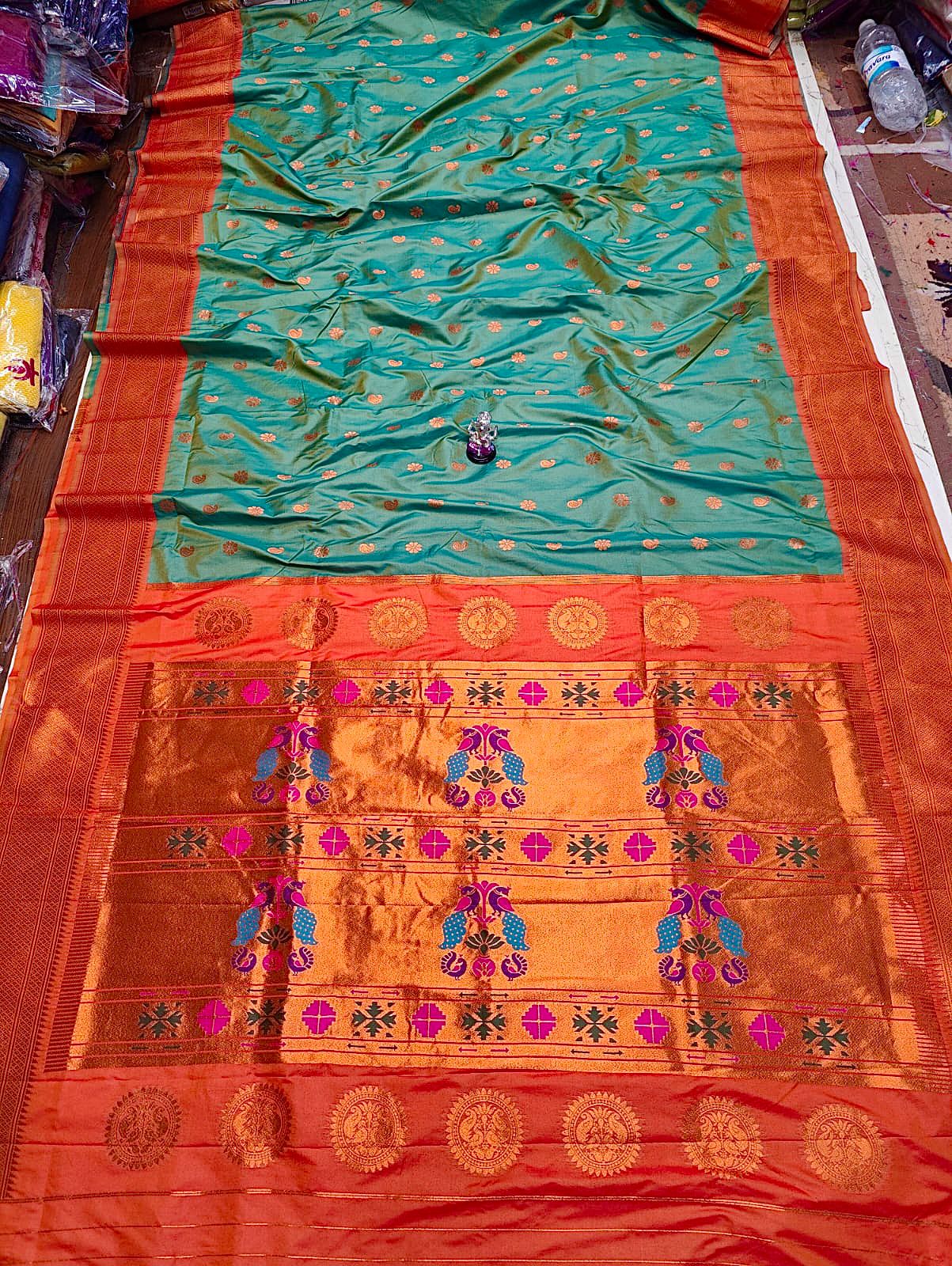 Handwoven paithani maharani pure silk sarees with blouse... | Indian saree  blouses designs, Indian fashion saree, Saree trends