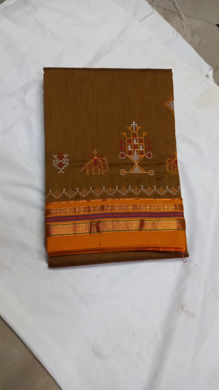 Kasuti work saree