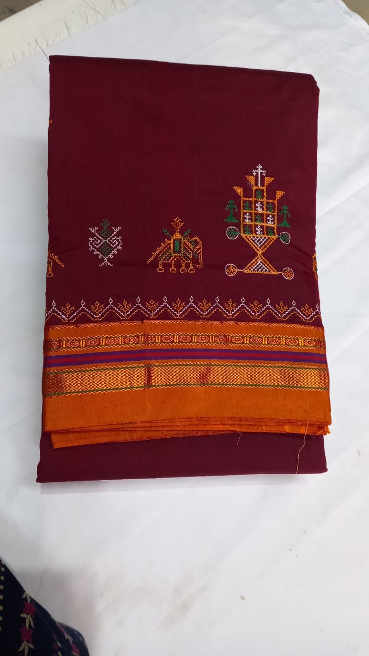 Kasuti work saree