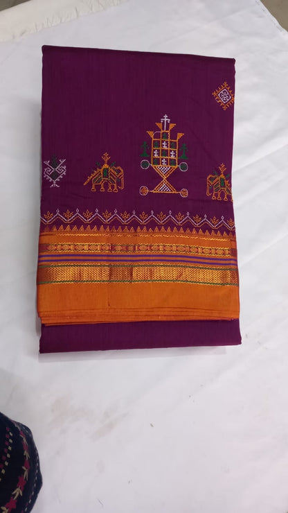 Kasuti work saree