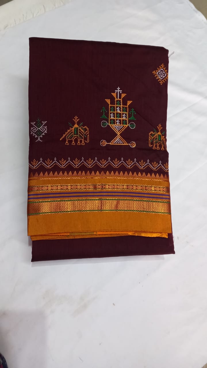 Kasuti work saree