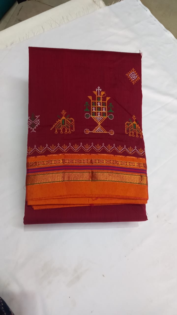 Kasuti work saree