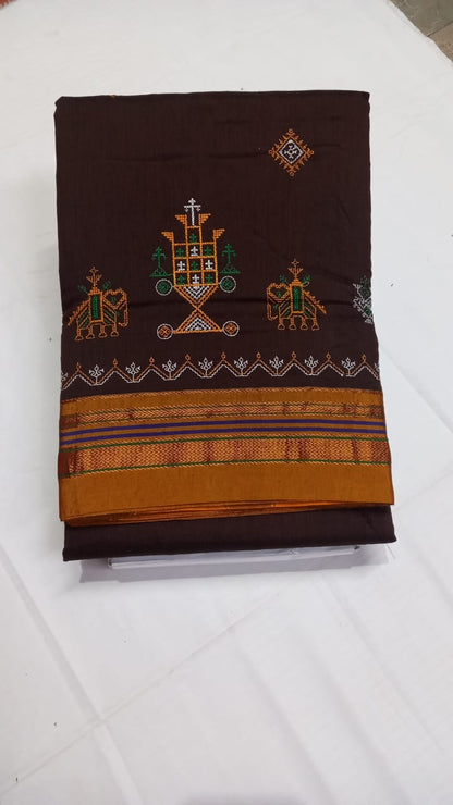 Kasuti work saree