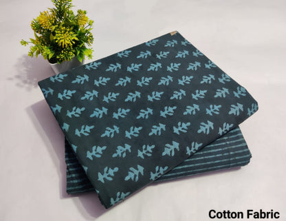 Frond | Cotton block printed fabric sets in leaf print