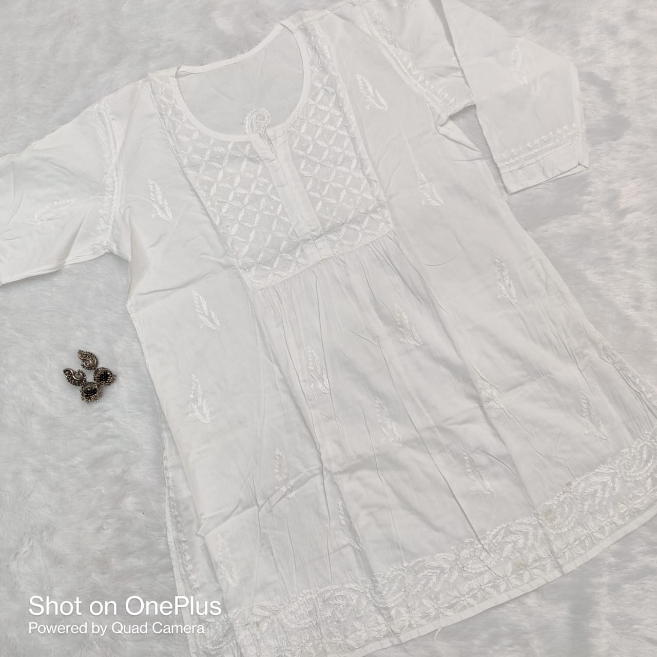 Chikankari short top