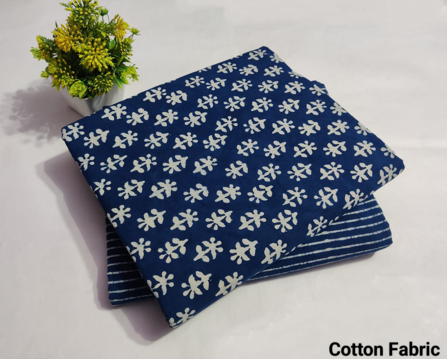 Fir Leaf | Cotton block printed fabric sets in Leaf print